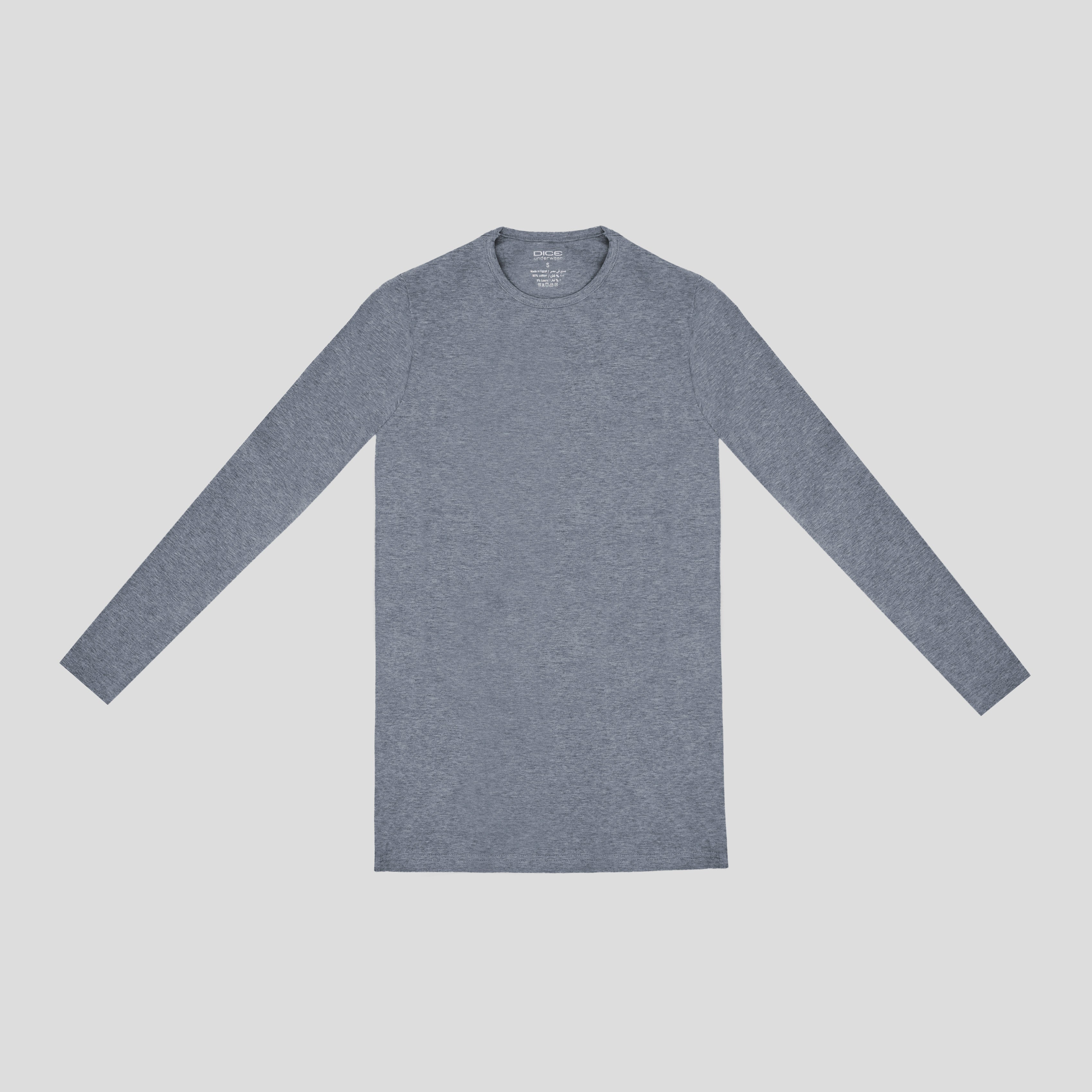 تيشرت بأكمام طويلة ورقبة دائرية