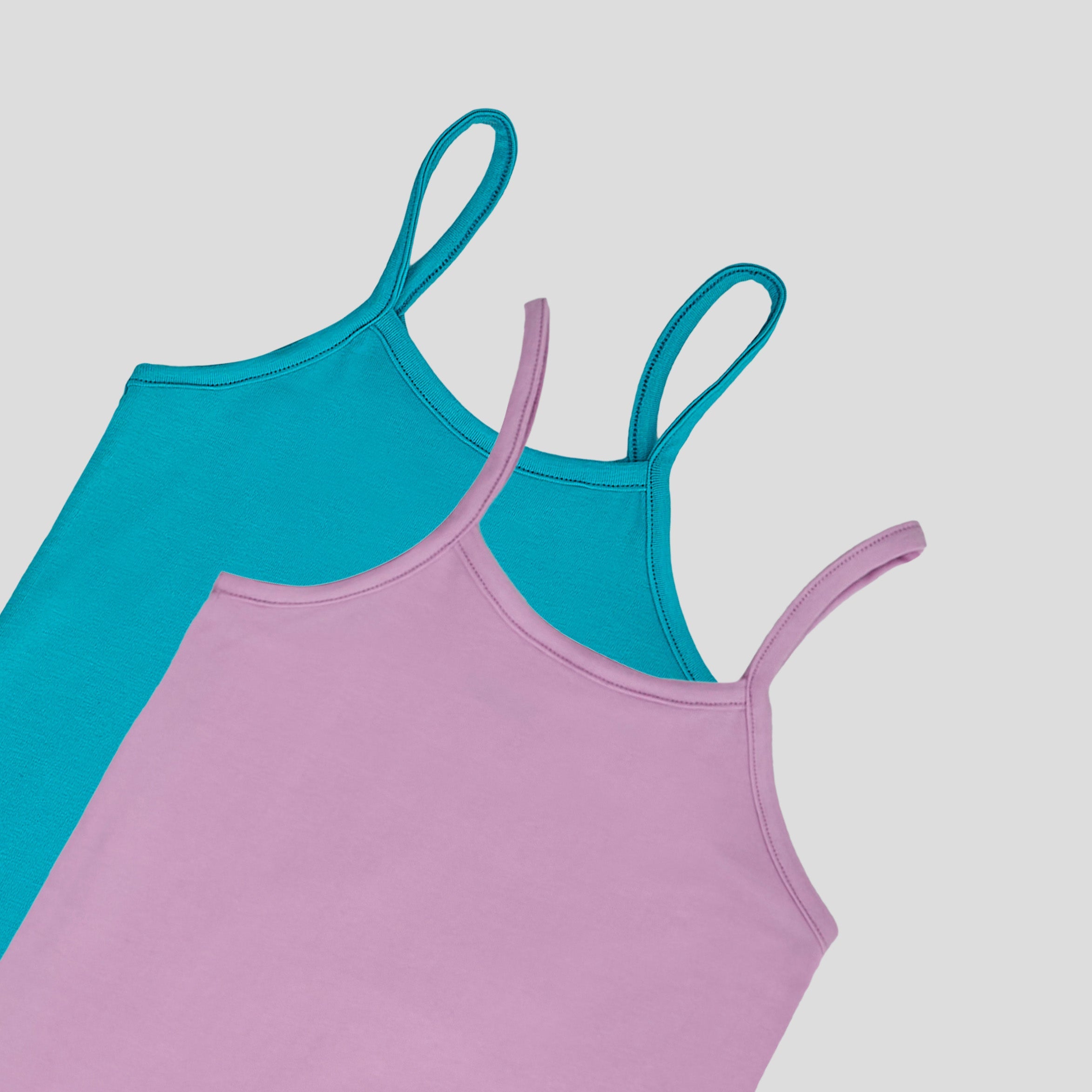 مجموعة من قطعتين من القمصان ذات الحزام الرفيع البسيط