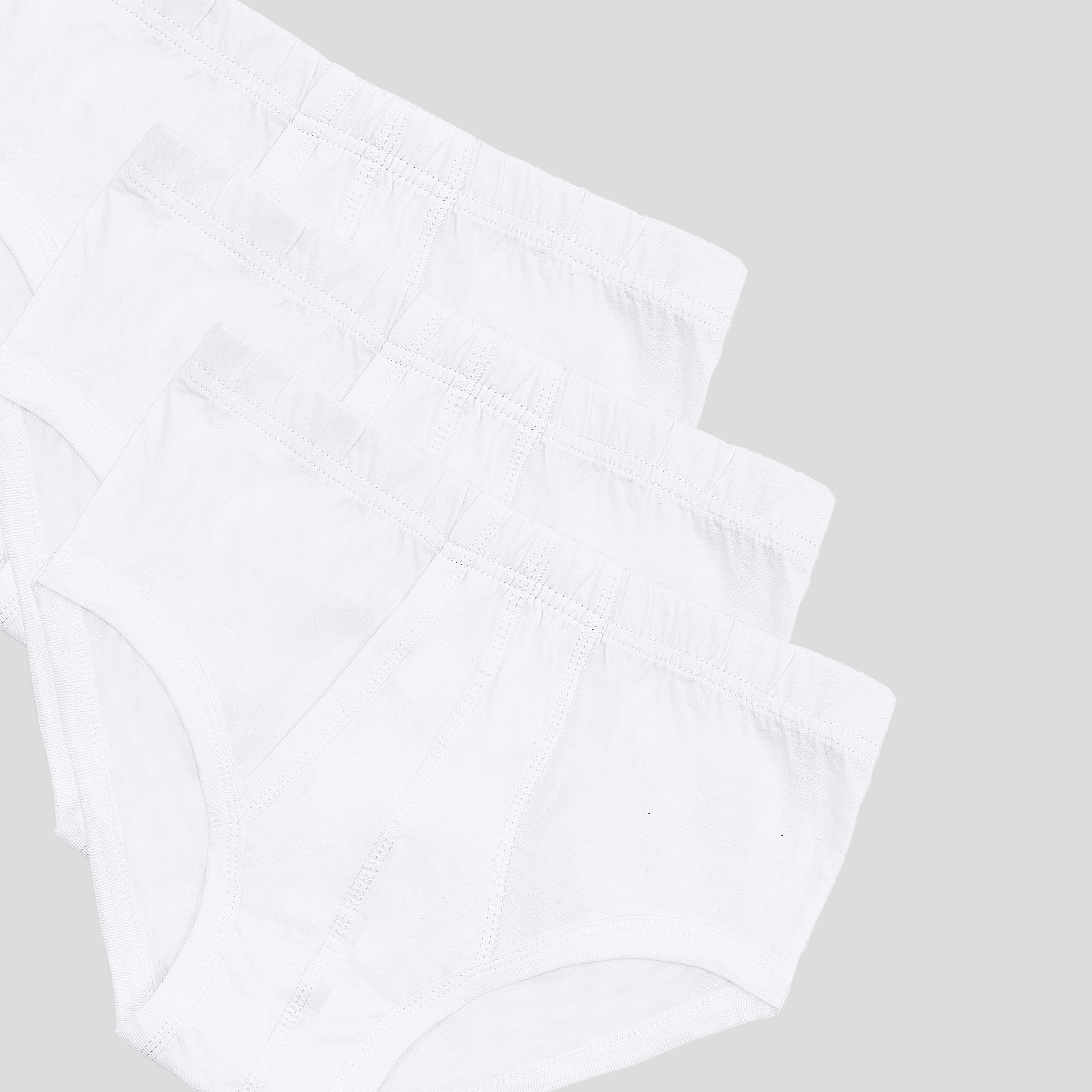 سروال داخلي سادة 100% قطن، عبوة من 3 قطع