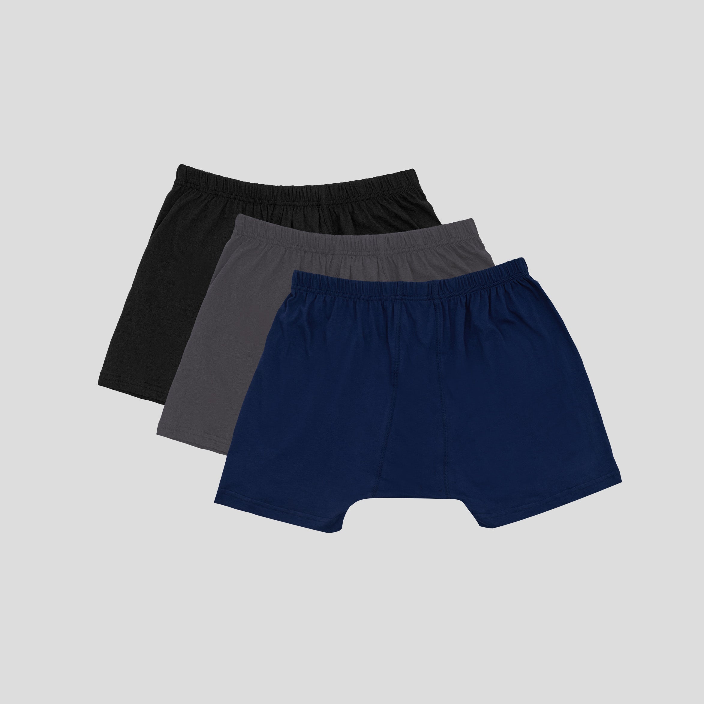 شورت سادة 100% قطن عبوة من 3 قطع